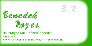 benedek mozes business card