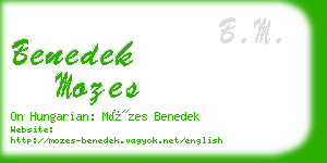 benedek mozes business card